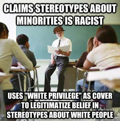 White Privilege meme