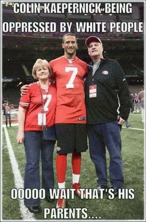 kaepernick mom and dad white ppl